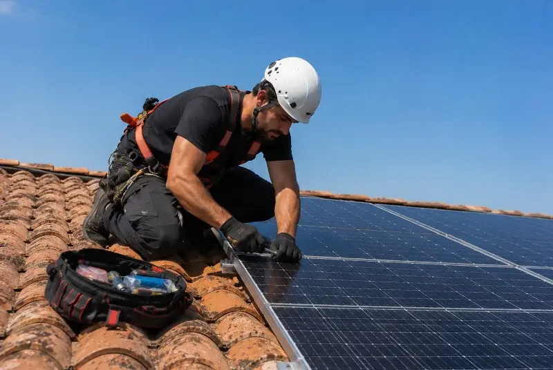 Maintenance et monitoring de panneaux solaires à Villeneuve-la-Rivière